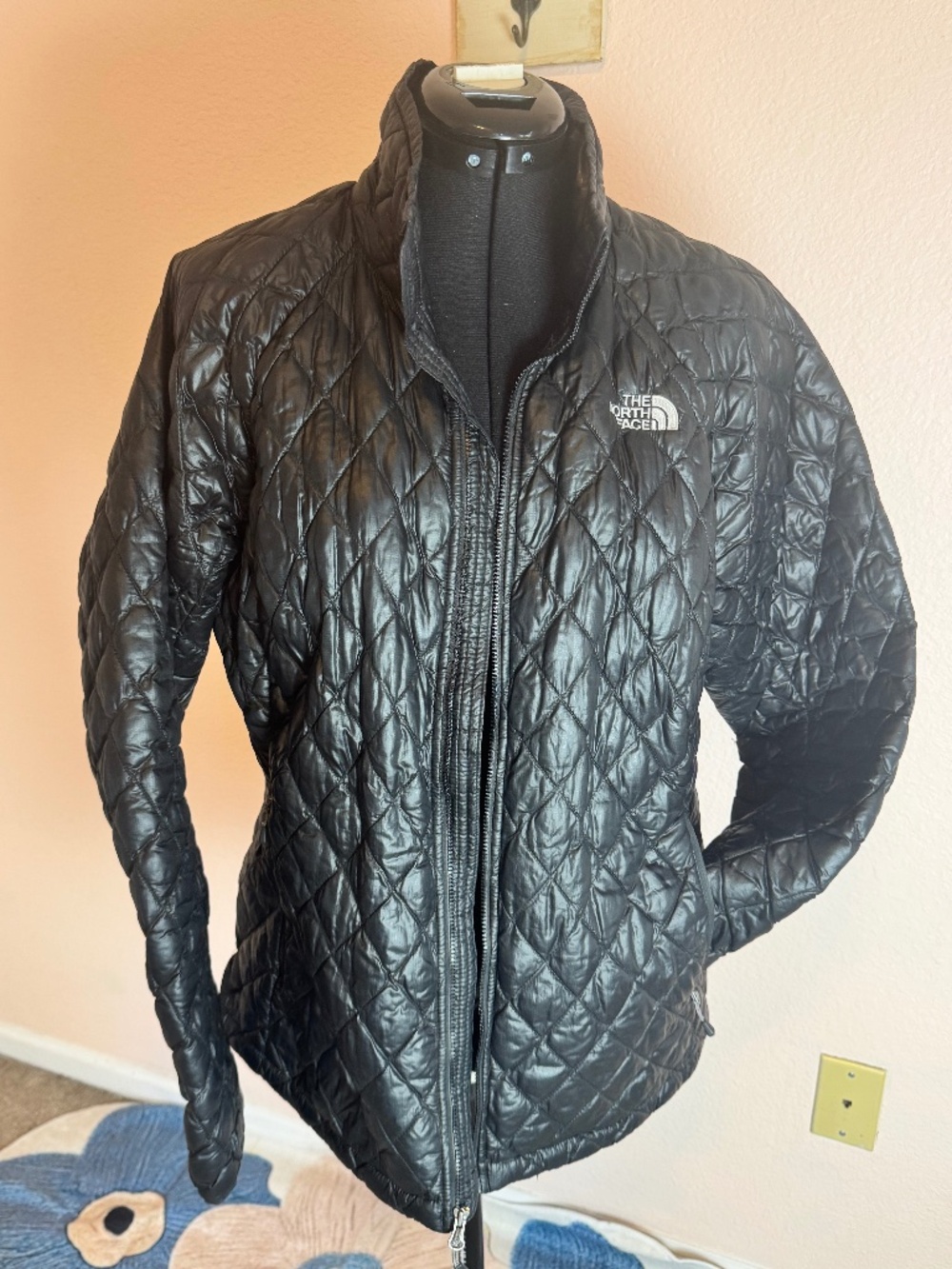 The North Face black quilted Thermoball jacket Large